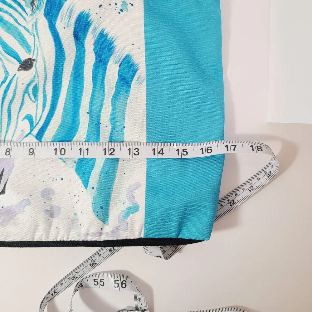 Blue Zebra Art Tote Bag by Angie Bryan Creations - Picture 4 of 6